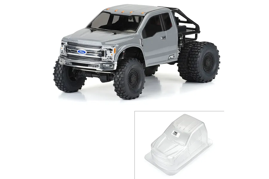 Pro-Line Pro-line 1/10 2017 Ford F250 Super Duty Cab-Only Unpainted Crawler Body Shell - Clear image 100394