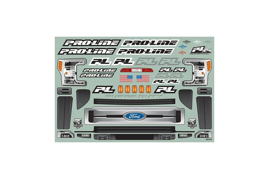 Pro-Line Pro-line 1/10 2017 Ford F250 Super Duty Cab-Only Unpainted Crawler Body Shell - Clear image 100400