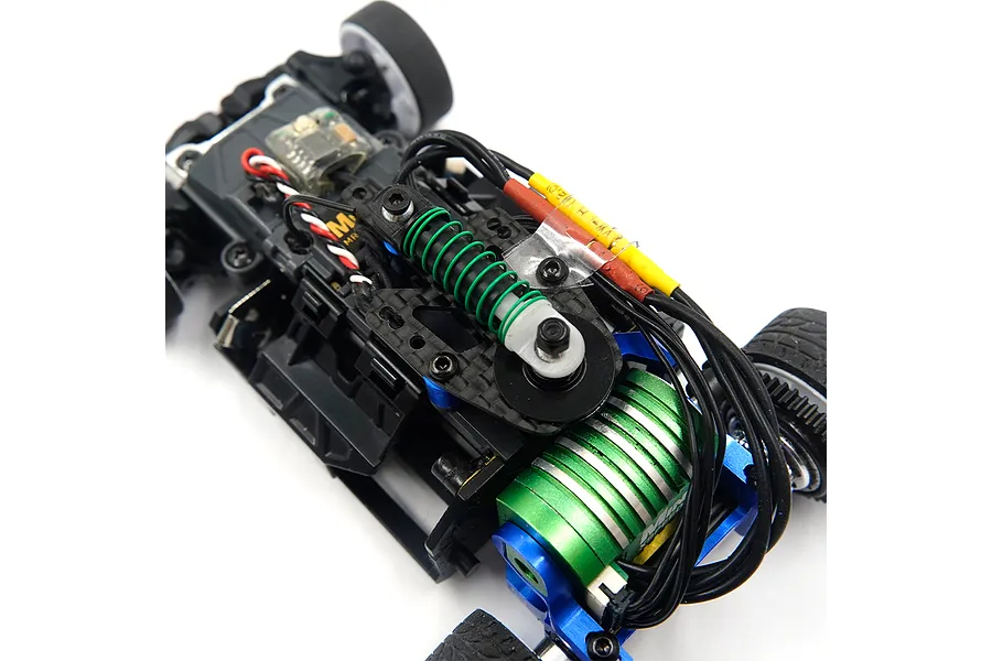 Yeah Racing Aluminium and Carbon Fibre Roll Damper Set - Blue image 2