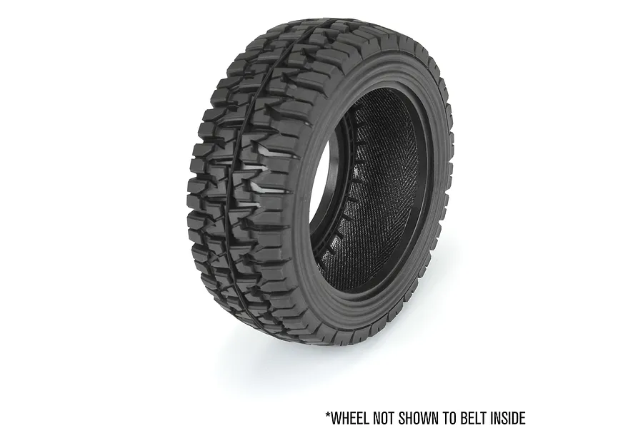 Pro-Line 2.2/3.0&amp;quot; Mirage TT Belted Tyres on Removable Hex Black SCT Rims 2Pcs image 100572