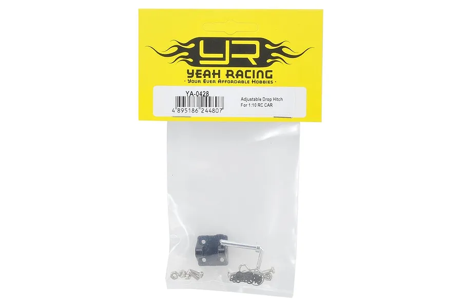 Yeah Racing Adjustable Drop Hitch - Black image 100653