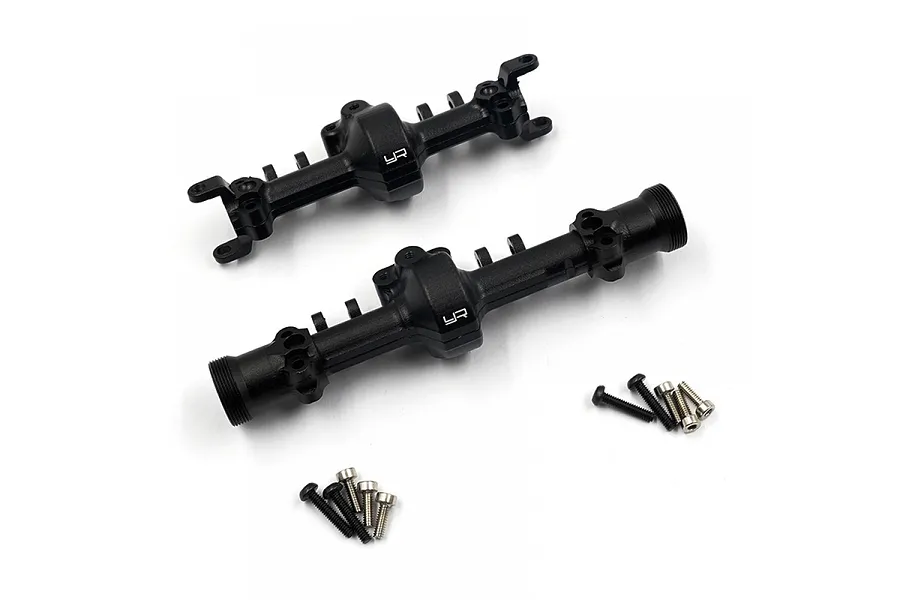 Yeah Racing Aluminium Axle Front and Rear Housing Set - Black image 100655