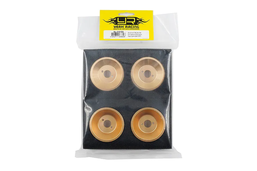 Yeah Racing Aluminium Front and Rear Rim Set 4Pcs - Gold image 100676