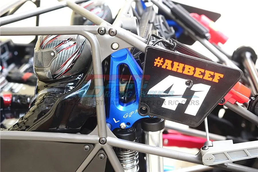GPM Aluminium Rear Shock Mounts 2Pcs - Blue image 4