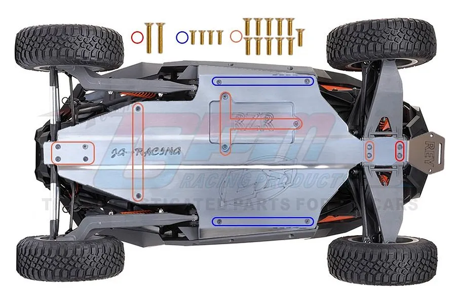 GPM Stainless Steel Chassis Skid Plate Set image 100803