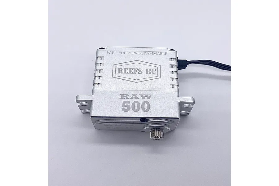 Reefs RC Aluminium RAW500 Standard 41kg 8.4V Brushless Metal Geared Servo - Silver image 100854