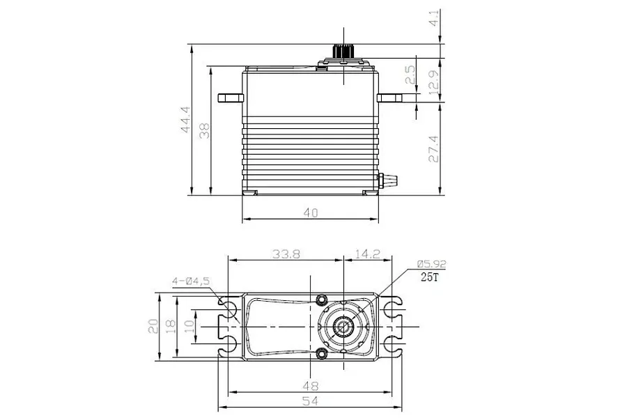 Reefs RC Aluminium 900 Smart Standard 68kg 8.4V Brushless Metal Gear Servo/Winch - Black image 100869