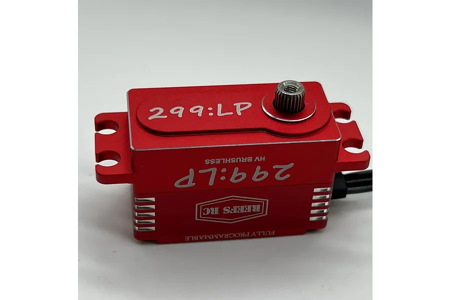 Reefs RC Aluminium 299LP Low Profile 23kg 8.4V Brushless Metal Gear Servo - Red image 100889