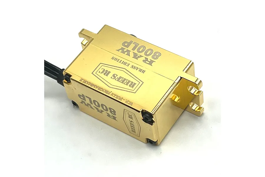 Reefs RC Brass RAW800LP Low Profile 58kg 8.4V Brushless Metal Gear Servo - Brass image 100907