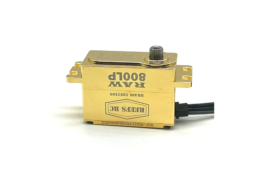 Reefs RC Brass RAW800LP Low Profile 58kg 8.4V Brushless Metal Gear Servo - Brass image 100908
