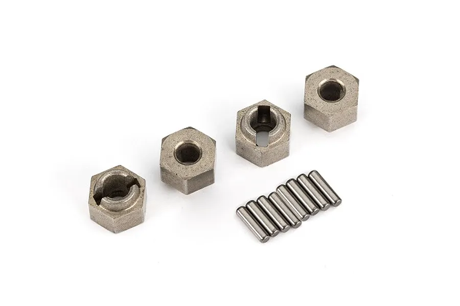 Traxxas Steel 7mm Wheel Hexes with Pins 4pcs image 101144