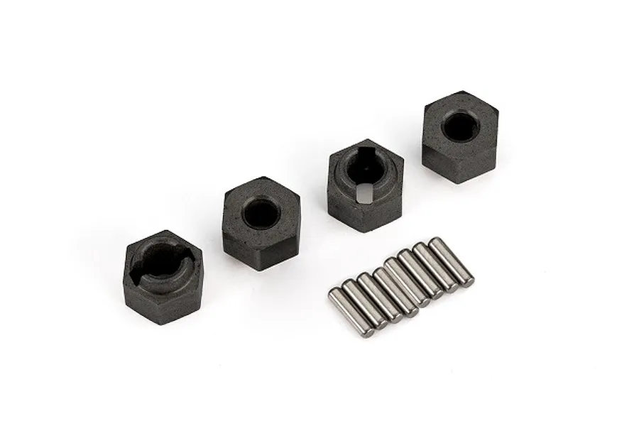 Traxxas 7mm Wheel Hexes with Pins 4pcs image 101147