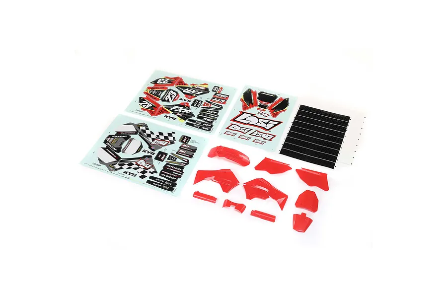 Losi Plastics with Decals - Red image 101203