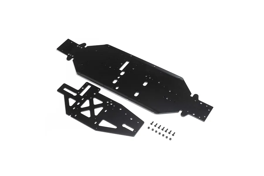 Losi 4mm Chassis with Brace Plate - Black image 101204
