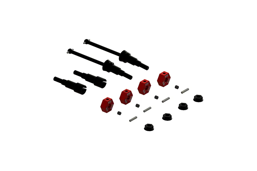 ARRMA Metal Axle &amp;amp; Wheel Hex Set B 4Pcs image 101215