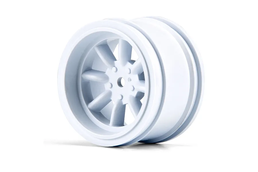 Pro-Line 1.9&amp;quot; VTA 31mm Rear Tyres on 8 Spoke White Rims - Glued Wheels 2Pcs image 101223