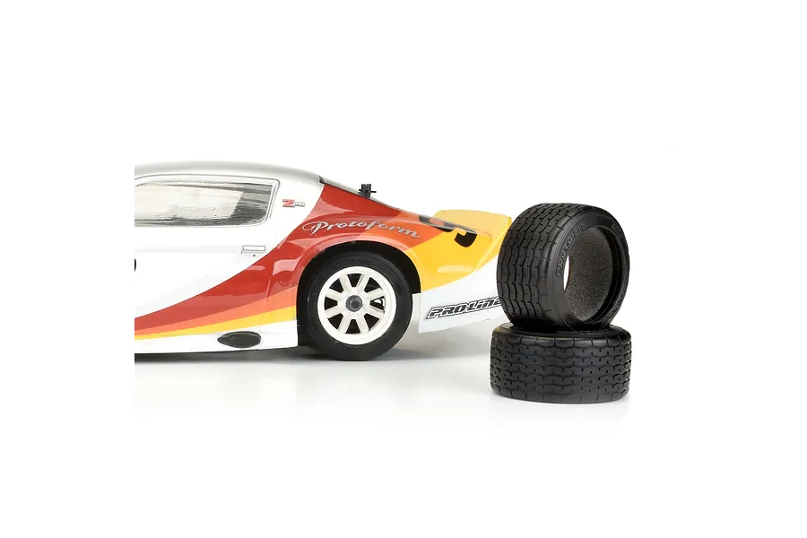 Pro-Line 1.9&amp;quot; VTA 31mm Rear Tyres on 8 Spoke White Rims - Glued Wheels 2Pcs image 101224