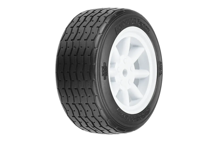 Pro-Line 1.9&amp;quot; VTA 26mm Front Tyres on 8-Spoke White Rims - Glued Wheels 2Pcs image 101225