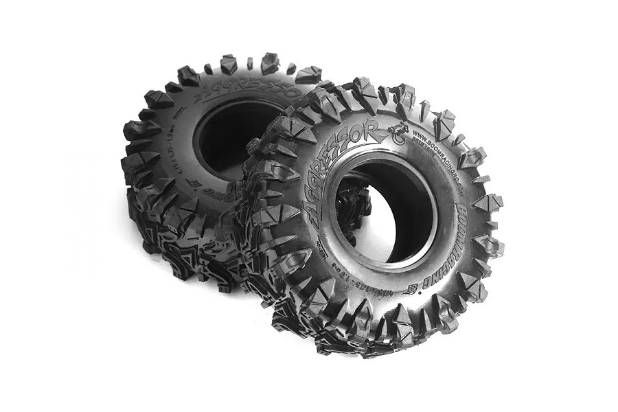 Boom Racing 1.9&amp;quot; Aggressor Gekko Red Crawling Tyres with 2 Stage Soft/Open Foam Inserts 2Pcs image 2
