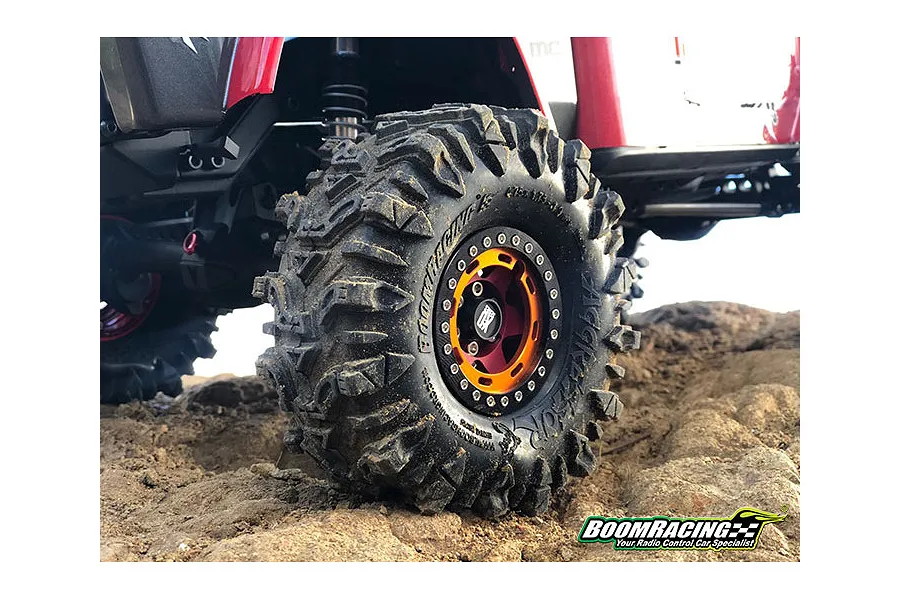 Boom Racing 1.9&amp;quot; Aggressor Gekko Red Crawling Tyres with 2 Stage Soft/Open Foam Inserts 2Pcs image 7