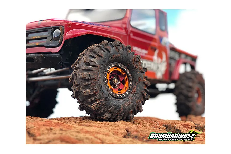 Boom Racing 1.9&amp;quot; Aggressor Gekko Red Crawling Tyres with 2 Stage Soft/Open Foam Inserts 2Pcs image 8