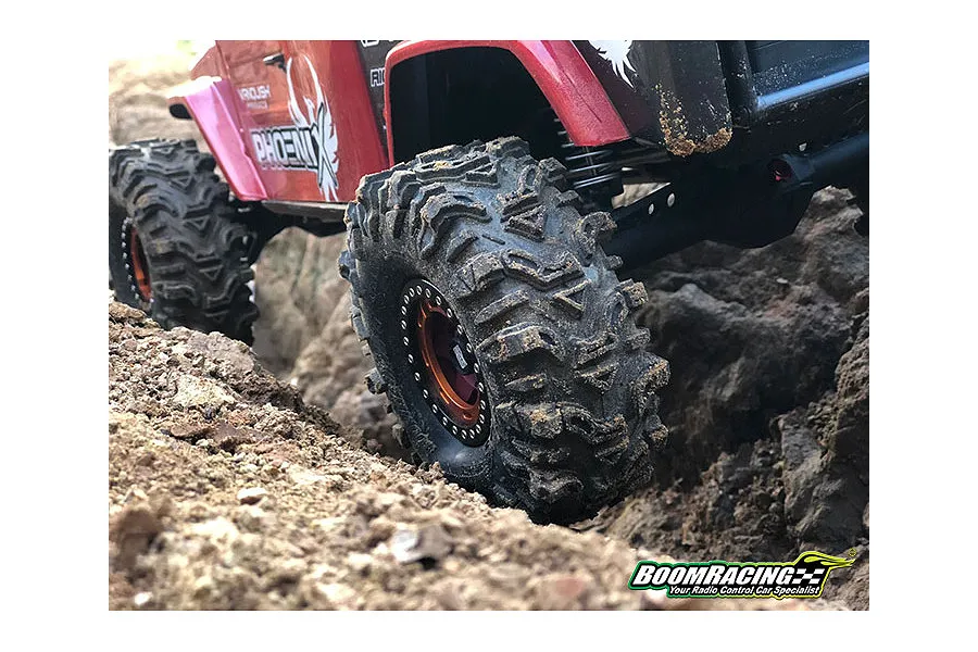Boom Racing 1.9&amp;quot; Aggressor Gekko Red Crawling Tyres with 2 Stage Soft/Open Foam Inserts 2Pcs image 9