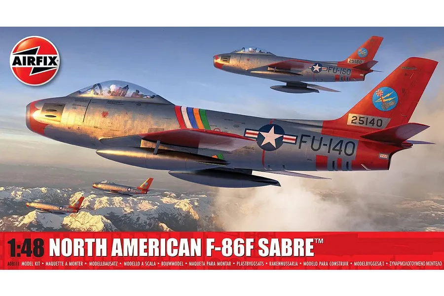 Airfix 1/48 North American F-86F Sabre Jet Fighter Scaled Plastic Model Kit image 101333