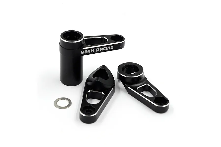 Yeah Racing Aluminium Steering Arm Set - Black image 101354