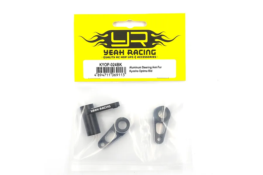 Yeah Racing Aluminium Steering Arm Set - Black image 101356