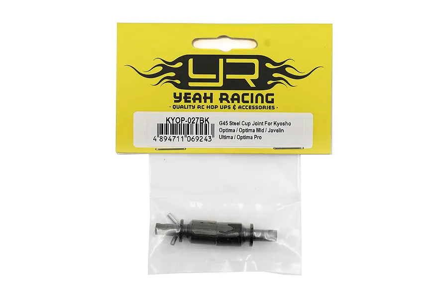 Yeah Racing G45 steel differential cup joint for Kyosho RC models in original yellow and black retail packaging.