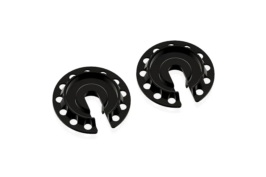 RC Maker Aluminium Shock Spring Retainers 2Pcs - Black image 101606