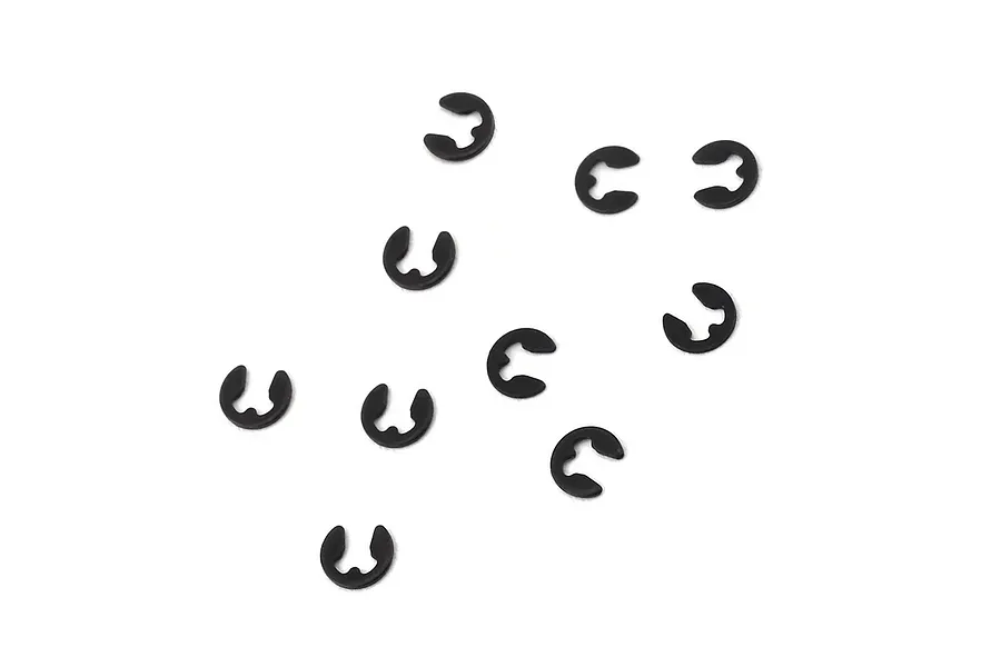 RC Maker 1.2mm Driveshaft E-Clips 10Pcs - Black image 101612