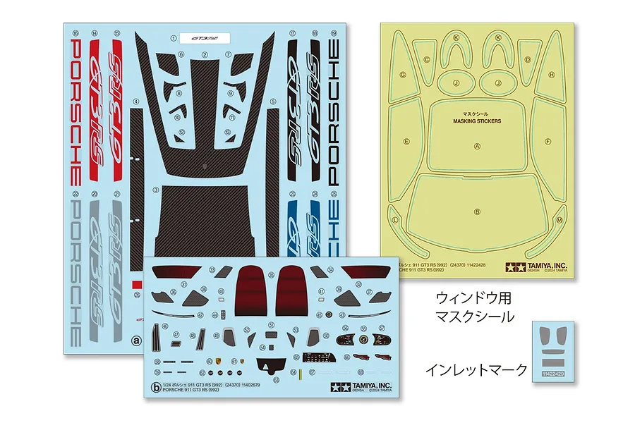 Tamiya 1/24 Porsche 911 GT3 RS (992) Scaled Plastic Model Kit image 101643