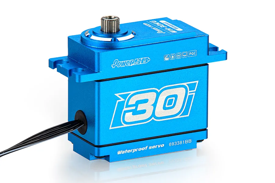 Power HD Blue Aluminium Standard Coreless 30kg 8.4v Steel Geared Waterproof Servo image 101797