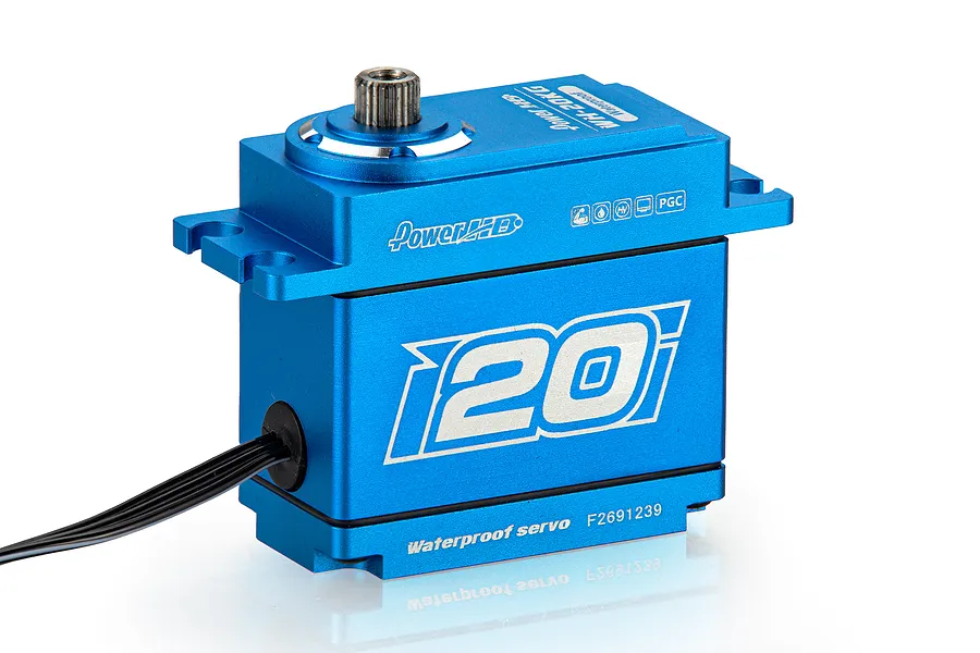 Power HD Blue Aluminium Standard Coreless 20kg 8.4v Steel Geared Waterproof Servo image 101809