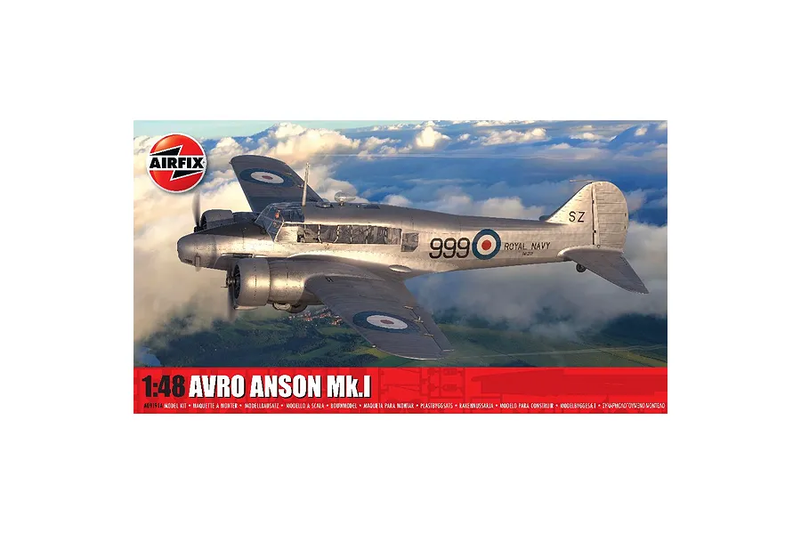 Airfix 1/48 Avro Anson Mk.I Bomber Scaled Plastic Model Kit image 102050