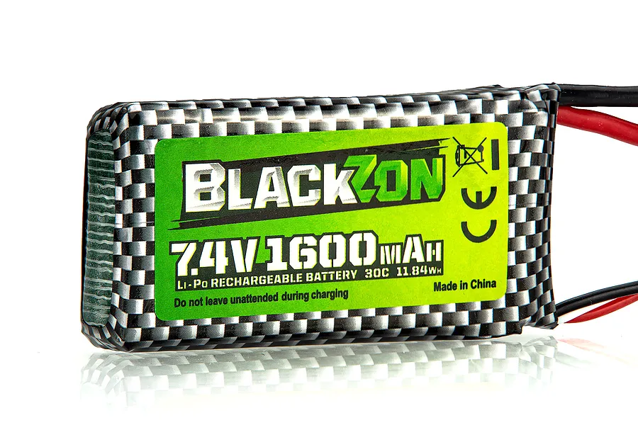 BlackZon 7.4V 1600mAh Soft Case LiPo Battery image 102368