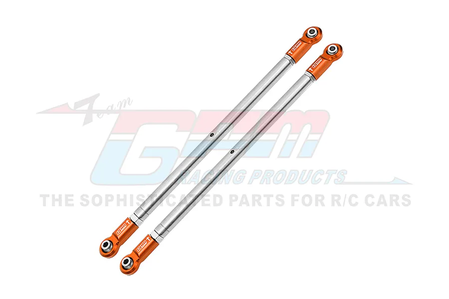 GPM Stainless Steel Adjustable Rear Tie Rods 2Pcs - Orange image 102400