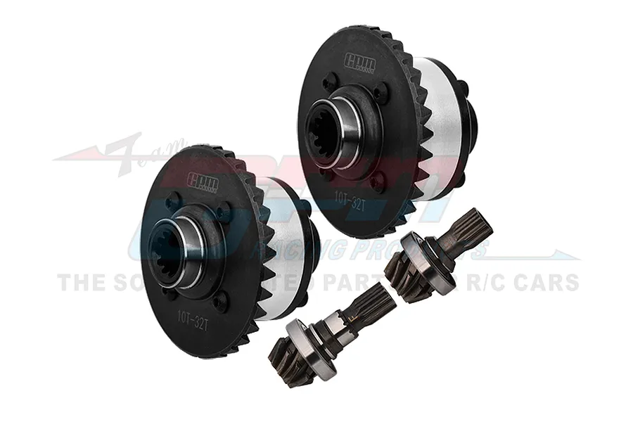 GPM Carbon Steel Front and Rear Complete Differentials with Input Gears 4Pcs - Silver image 102429