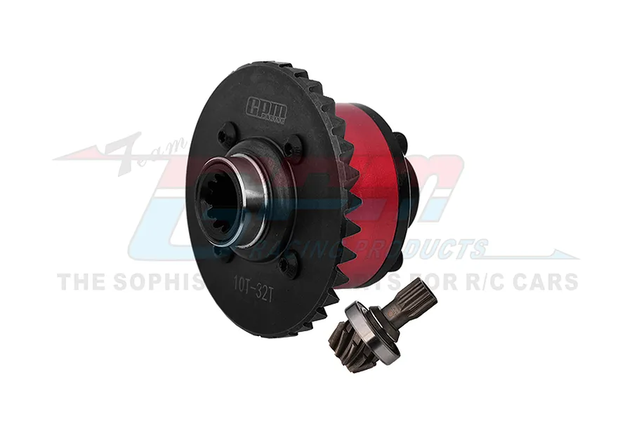 GPM Carbon Steel Rear Complete Differential with Input Gear 2Pcs - Red image 1