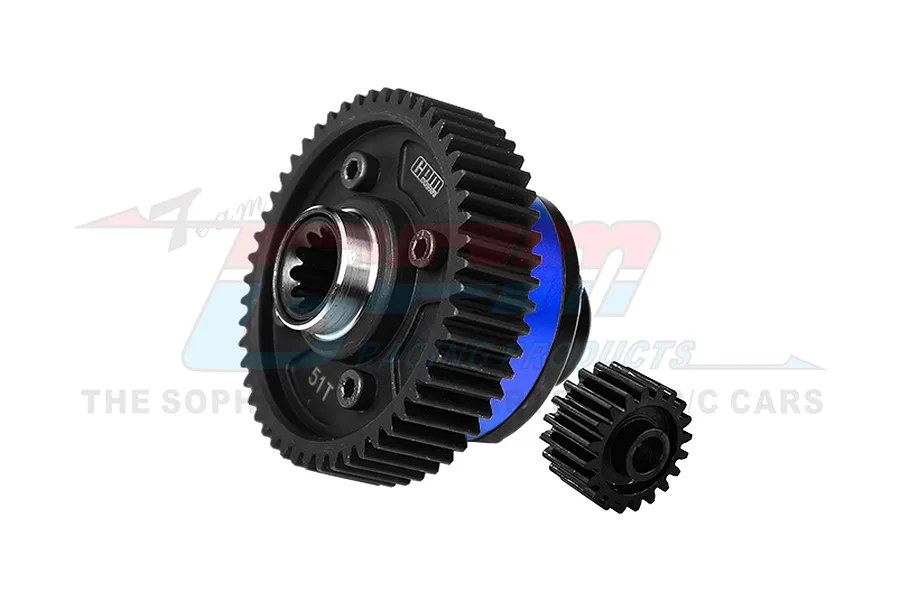 GPM Carbon Steel Complete 51T Centre Differential and 20T Pinion Gear Set - Blue image 102439