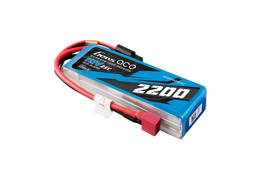 Gens Ace G-Tech 11.1V 2200mAh 25C Soft Case LiPo Battery image 102480