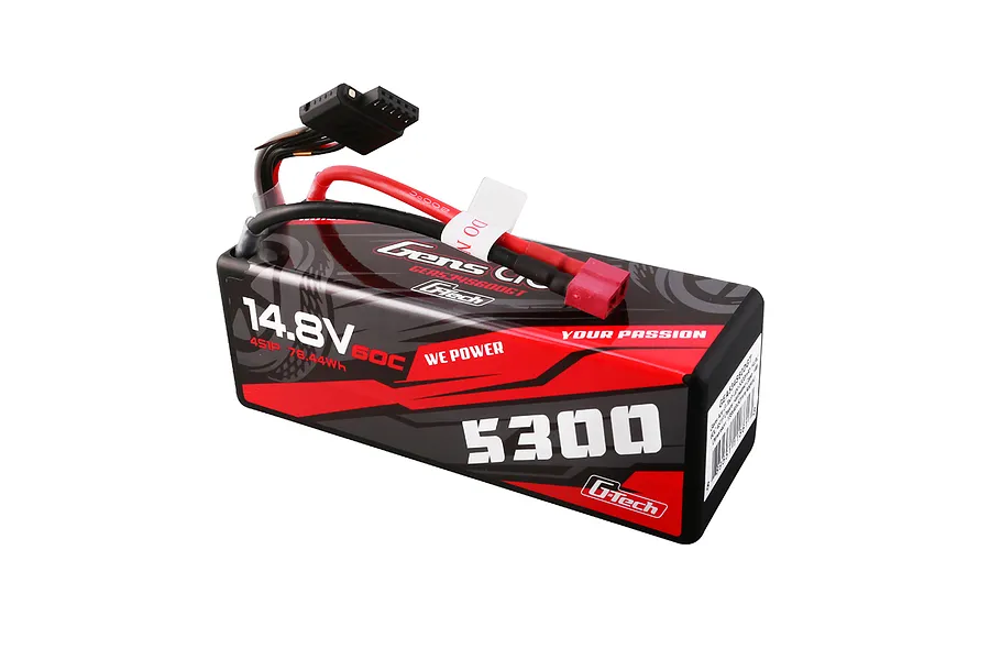 Gens Ace G-Tech 14.8V 5300mAh 60C Hard Case LiPo Battery image 102500