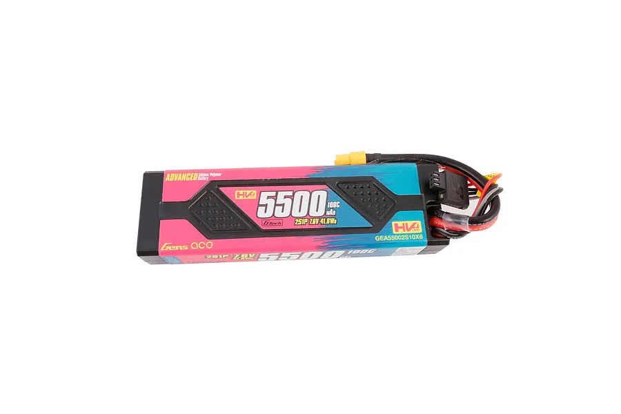 Gens Ace G-Tech Advanced 7.6V 5500mAh 100C HV Hard Case LiPo Battery image 102503