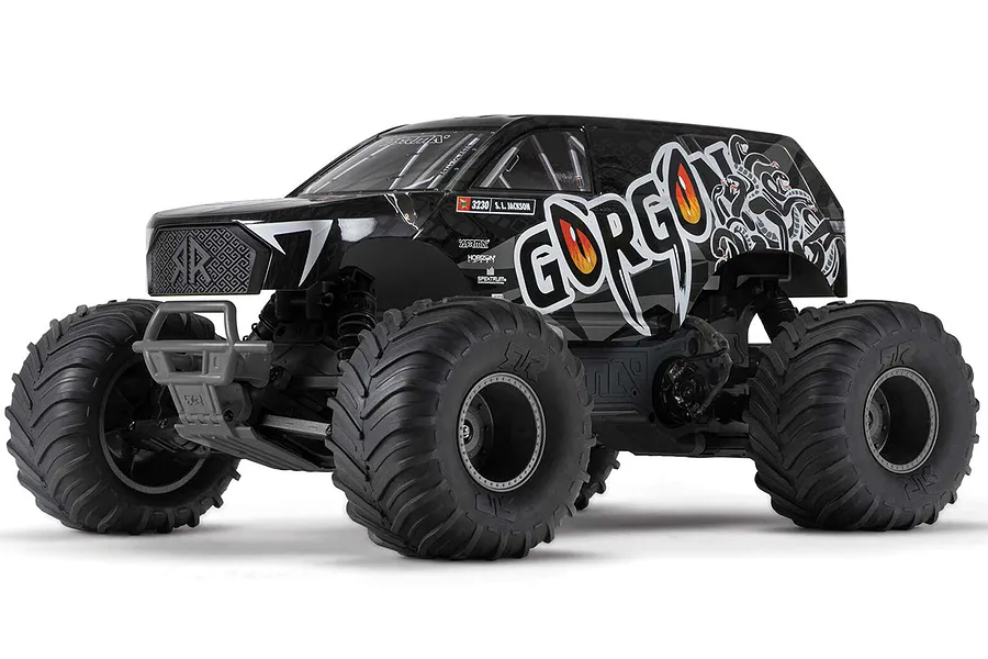 ARRMA Gorgon 4X2 Mega 550 RC Monster Truck Electric 2WD 1/10 Scale RTA Kit - Black image 102635