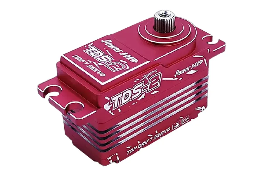 Power HD Aluminium TDS-2 Low Profile 8.4V 25kg Coreless Metal Geared Servo - Red image 102838