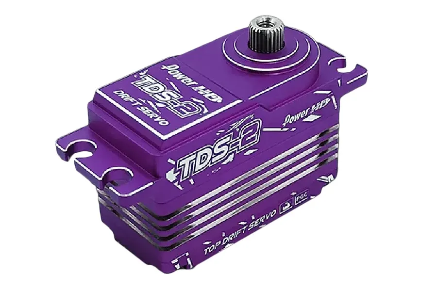 Power HD Aluminium TDS-2 Low Profile 8.4V 25kg Coreless Metal Geared Servo - Purple image 102839