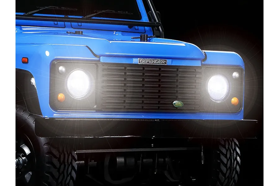 Tamiya CC-02 1990 Land Rover Defender 90 RC Rock Crawler Electric 4WD 1/10 Scale Kit (No ESC) - Blue image 103287