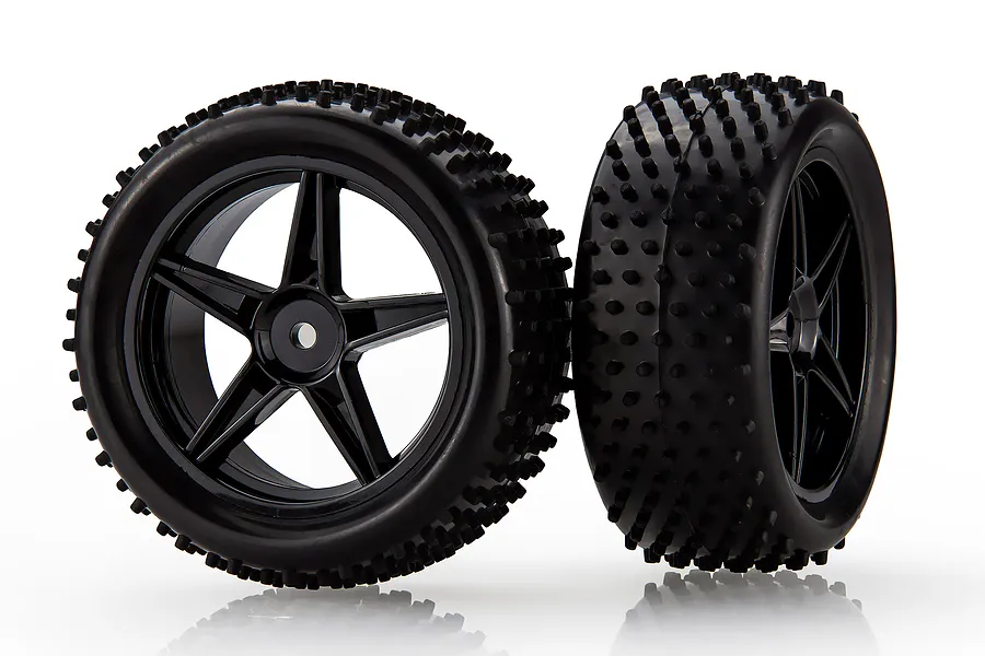 HSP 2.3&amp;quot; Front Buggy Tyres on Black Rims - Wheels 2Pcs image 103724