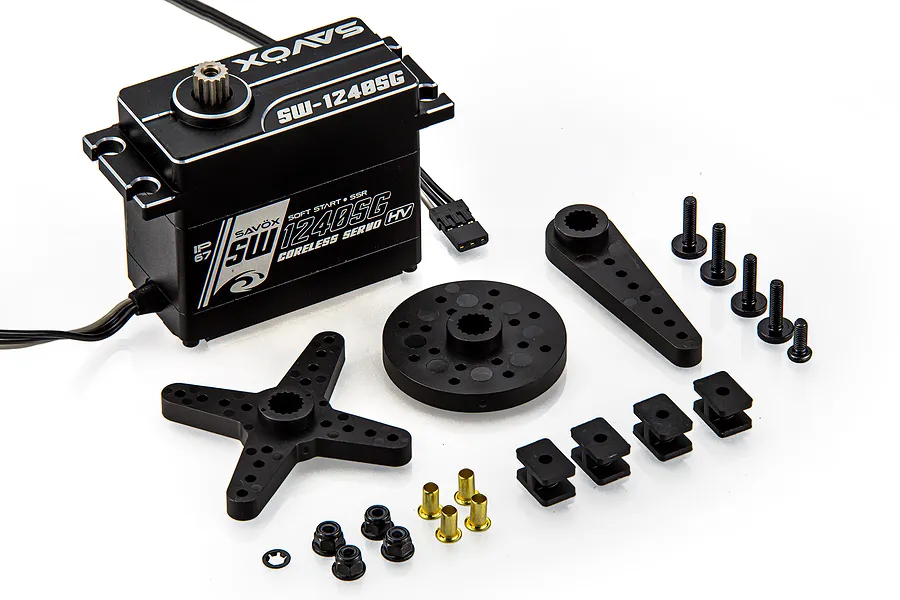 Savox Aluminium SW-1240SG 1/5 70kg 8.4V Coreless Metal Geared Servo - Black image 103764